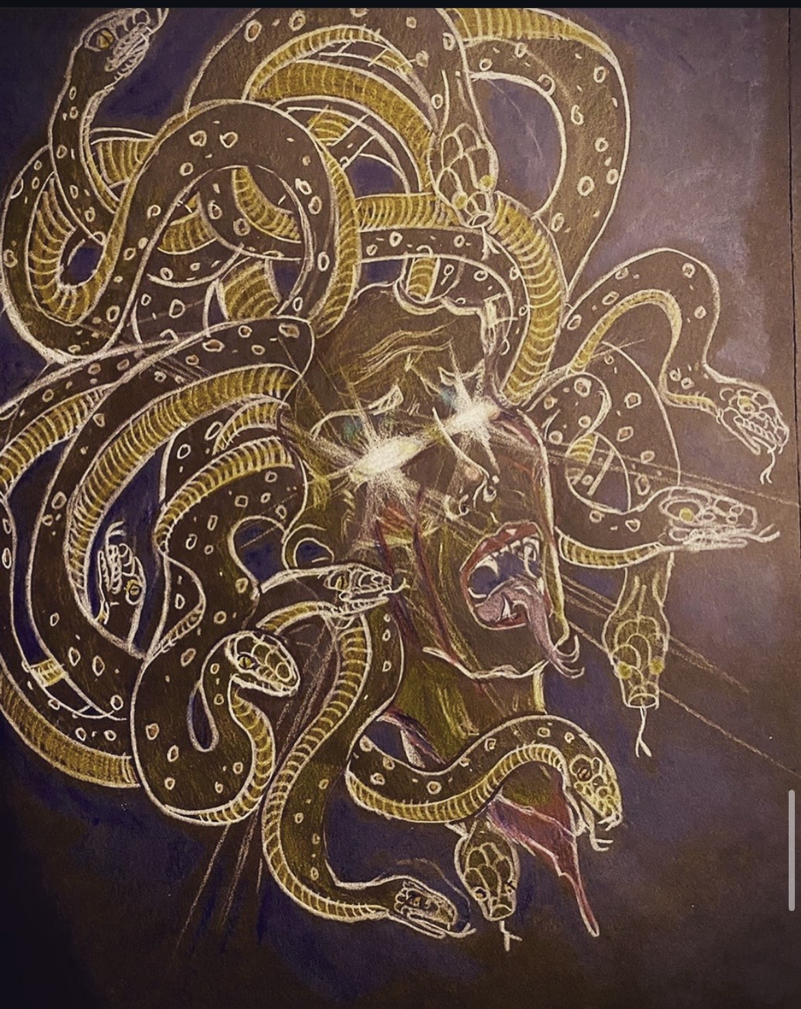Snake Medusa original artwork